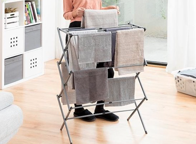 Inklapbare en uitschuifbare kledingdroger met 3 niveaus Cloxy InnovaGoods 11 Stangen Inklapbare en uitschuifbare kledingdroger met 3 niveaus Cloxy InnovaGoods 11 Stangen