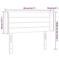 Hoofdbord met randen 83x16x78/88 cm fluweel donkerblauw - thumbnail
