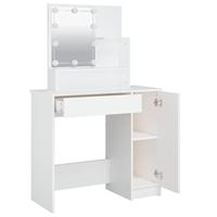 Kaptafel met LED-verlichting 86,5x35x136 cm wit - thumbnail