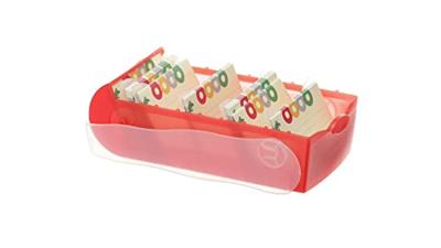 HAN CROCO 997-617 Kaartenbox Doorschijnend, Rood Aantal kaarten (max.): 900 kaarten DIN A7 liggend Incl. 100 gelinieerd