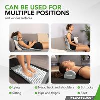 Tunturi Spijkermat met kussen - Acupressuur - Meditatie Mat - Acupunctuur Set - 68x42x2 cm - Grijs - thumbnail