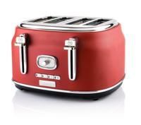 Westinghouse Retro Broodrooster - 4 Sleuven Broodrooster - Rood - thumbnail