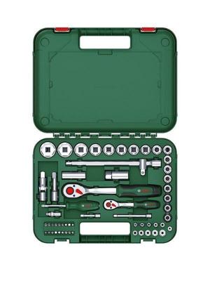 Bosch Groen 1/4" + 1/2" Ratchet set 56-piece (1/4" ratel, 1/2" ratel, 29x dop, 7x verlengstuk of adapters, 18x bit) - 1600A02Z9G