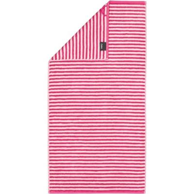 Cawö Cawo Campus Ringel Handdoek 50x100 pink