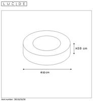 Lucide BRICE-LED - Plafonnière Badkamer - Ø 30 cm - LED Dimb. - 1x30W 3000K - IP44 - Zwart - thumbnail