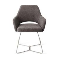 Jesper Home Eetkamerstoel 'Yanai' Beehive Steel, kleur Amazing Grey - thumbnail