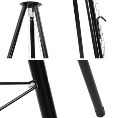 VidaXL Kampvuur tripod zwart 92 x 92 x 151,5 cm staal