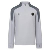 Cruyff Mellite Trainingstrui 1/4-Zip Kids Lichtgrijs - thumbnail