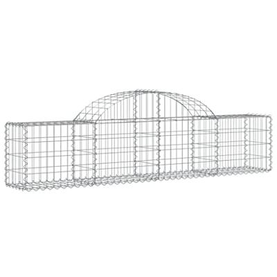 Schanskorven 7 st gewelfd 200x30x40/60 cm gegalvaniseerd ijzer