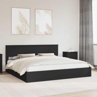 Bedframe met lade met opslag Zwart 200 x 200 cm Bewerkt hout - thumbnail