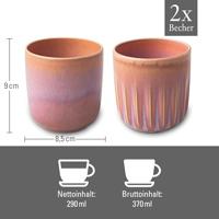 Villeroy & Boch Mokken Perlemor Coral - 290 ml - 2 stuks - thumbnail