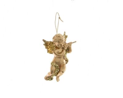Kerstornament Engel Plastic Goud Assorti 1st
