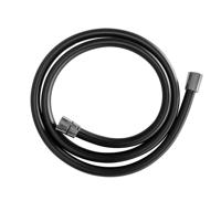 Wiesbaden Doucheslang Dani Kunststof 150 cm Mat Zwart En Chroom - thumbnail