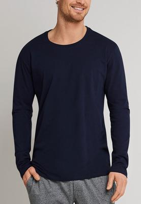 Schiesser Pyjamashirt ronde hals lange mouw
