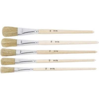 ZAHN Pinsel Penseelset voor emaille lak Natuurborstel 5-delig