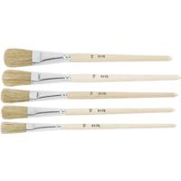 ZAHN Pinsel Penseelset voor emaille lak Natuurborstel 5-delig - thumbnail