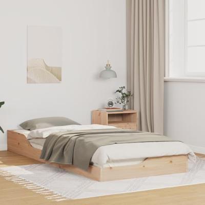 Bedframe Bruin 100 x 220 cm Massief grenenhout