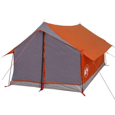 VidaXL Tent 2-persoons waterdicht grijs en oranje VidaXL Tent 2-persoons waterdicht grijs en oranje