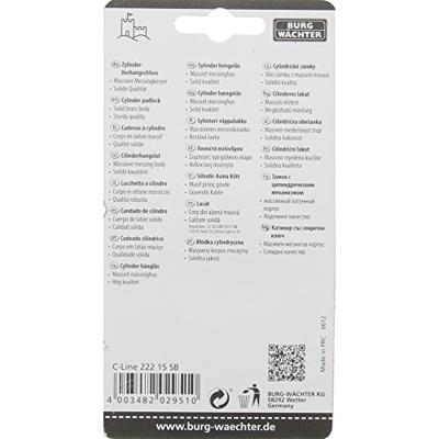 Burg Wächter 2951 Hangslot 15.00 mm Verschillend sluitend Messing Sleutelslot