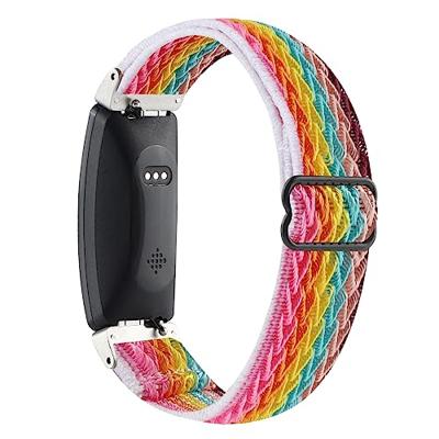 FitBit Inspire 2 & Ace 3 Elastische solo loop nylon bandje - Multicolor
