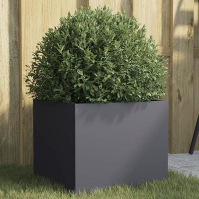 VidaXL Plantenbak 32x30x29 cm staal antracietkleurig VidaXL Plantenbak 32x30x29 cm staal antracietkleurig
