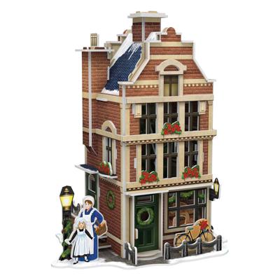 Cubic Fun 3d puzzel hollanse bakkerij met led verlichting - 65st. Cubic Fun 3d puzzel hollanse bakkerij met led verlichting - 65st.