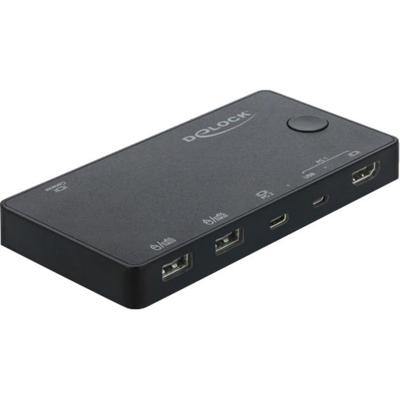 DeLOCK HDMI / USB-C KVM Switch 4K 60 Hz met USB 2.0 kvm-switch