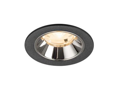 SLV InbouwspotNuminos S zwart/chroom 2700K - 20gr - 1009435