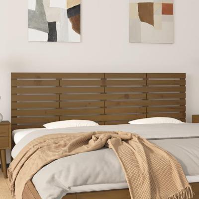 Hoofdbord wandmontage 206x3x63 cm grenenhout honingbruin Hoofdbord wandmontage 206x3x63 cm grenenhout honingbruin