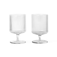 Ferm Living Ripple Wijnglas - set van 2 - Transparant - thumbnail
