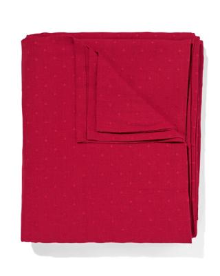 HEMA Tafelkleed 145x320cm jacquard stippen rood (rood)