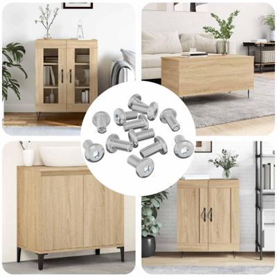 VidaXL Slotschroef effen 4865 pcs zilver staal