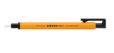 Tombow • precision eraser mono zero, refillable, round tip 2,3 mm diameter, neon orange