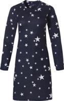 Donkerblauw nachthemd sterren fleece - thumbnail