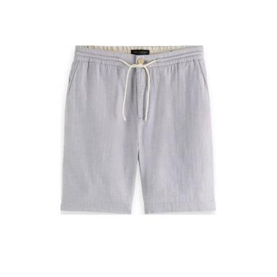 Scotch & Soda regular fit chino short met biologisch katoen lichtgrijs