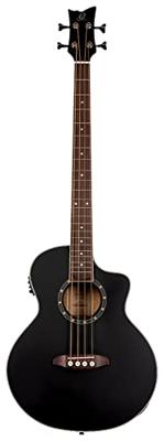 Ortega D7CE-SBK-4 Deep Series 7 Medium Scale Bass Satin Black elektrisch-akoestische bas met cutaway Ortega D7CE-SBK-4 Deep Series 7 Medium Scale Bass Satin Black elektrisch-akoestische bas met cutaway
