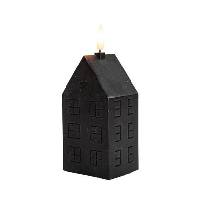 Anna&apos;s Collection LED kaars 3d flame huis 5x6x15cm zwart 1 stuks