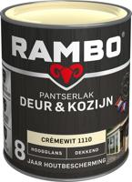 Rambo Pantserlak Deur & Kozijn Hoogglans Dekkend - 750 ml Crèmewit - thumbnail