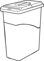 Afvalbak rubbermaid slim jim vertrouwelijk 87l grs - thumbnail