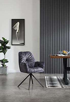 Artistiq Eetkamerstoel 'Gadi' Velvet, kleur Zwart