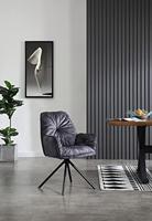 Artistiq Eetkamerstoel 'Gadi' Velvet, kleur Zwart - thumbnail