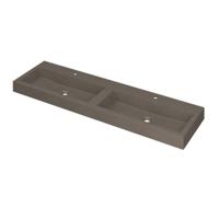 INK Momento Wastafel Quartz Dubbel met 2 Kraangaten - 1600x450x90 mm - Quartz Beton - thumbnail