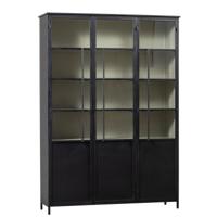 WOOOD Vitrinekast 'Exhibit' 200 x 140cm, kleur Zwart - thumbnail