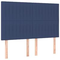 Boxspring met matras stof blauw 140x190 cm - thumbnail