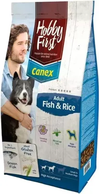 HobbyFirst Canex Adult vis en rijst hondenvoer 2 x 12 kg HobbyFirst Canex Adult vis en rijst hondenvoer 2 x 12 kg