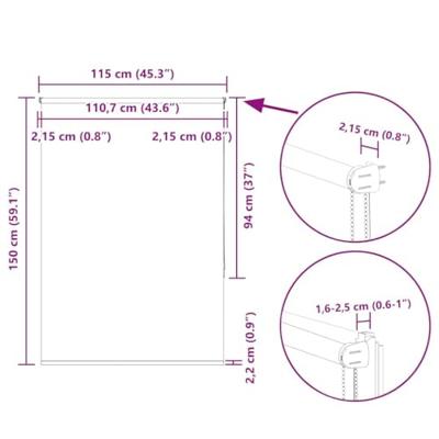 Rolgordijn verduisterend 115x150 cm stofbreedte 110,7 cm wit Rolgordijn verduisterend 115x150 cm stofbreedte 110,7 cm wit