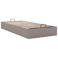 Bedframe zonder matras 80x200 cm stof taupe - thumbnail