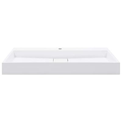 VidaXL Wastafel 100x46x11 cm mineraal gegoten/marmer gegoten wit