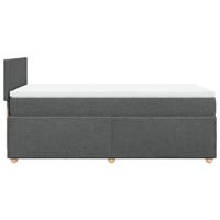 Boxspring met matras stof donkergrijs 90x190 cm - thumbnail
