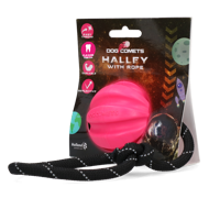 Dog Comets Ball Meteorite Roze met touw - thumbnail
